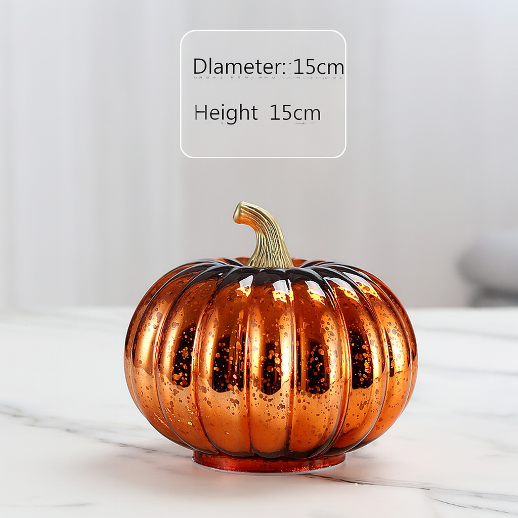 Halloween Decoraties Glas Pompoen LED Verlichting Set