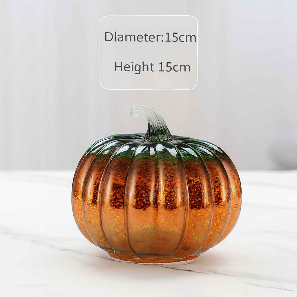 Halloween Decoraties Glas Pompoen LED Verlichting Set