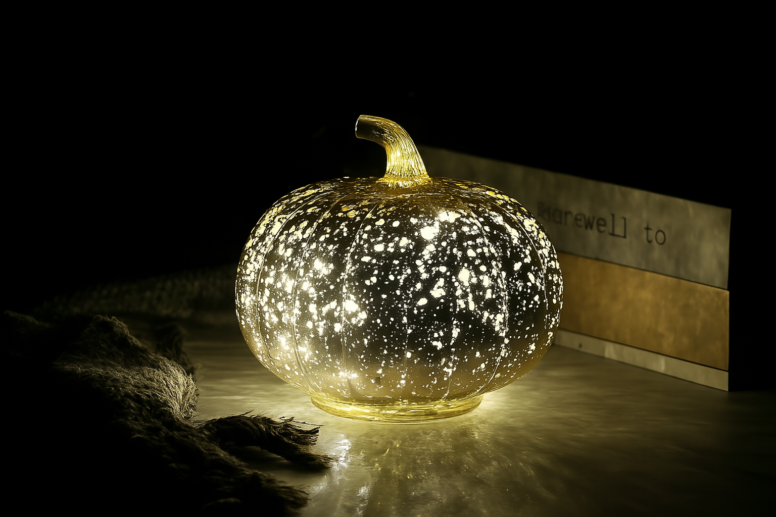 Halloween Decoraties Glas Pompoen LED Verlichting Set