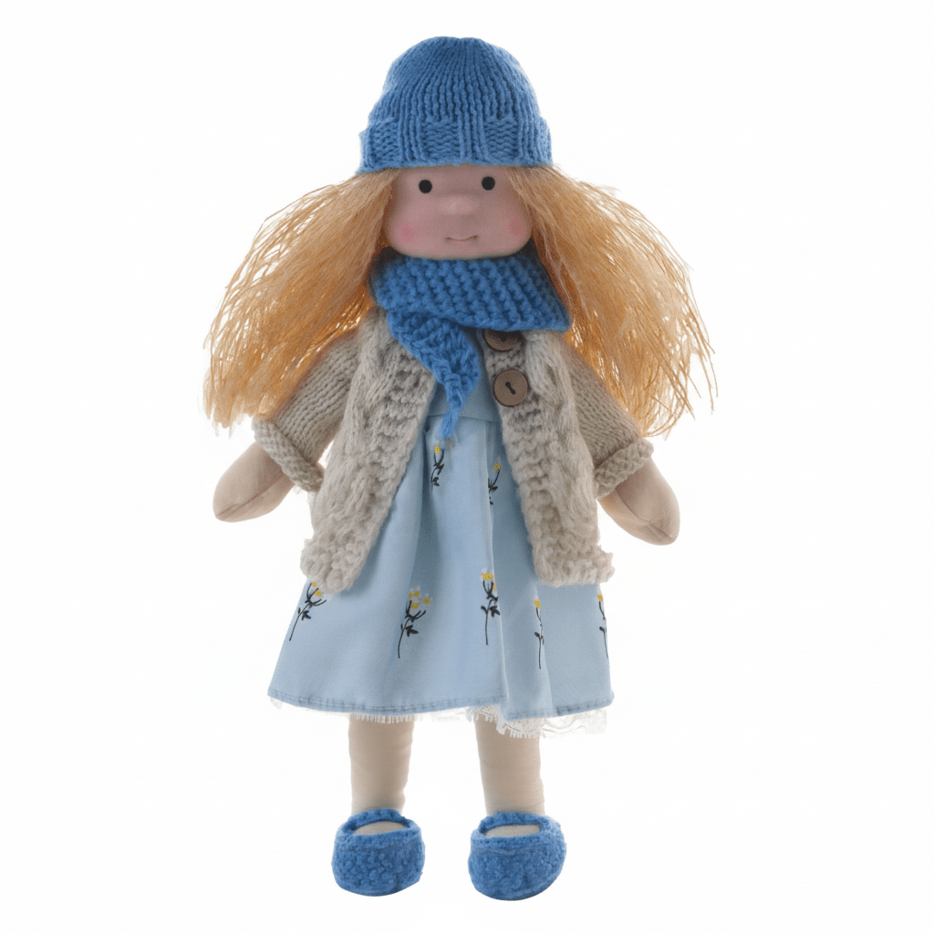 ELORA – Handgemaakte Waldorf-pop van katoen voor creatief spel