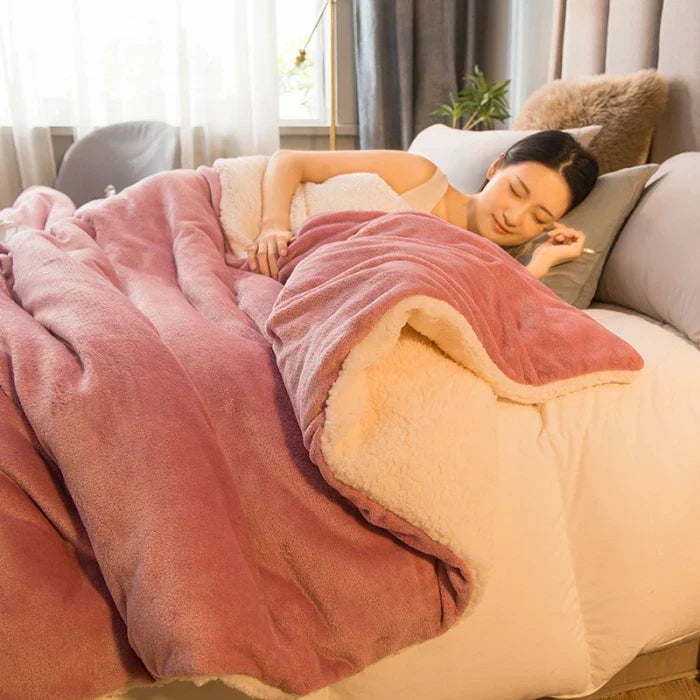 CozyNest Omkeerbare Woldeken – Flanel & Kasjmier Warmtedeken voor de Winter