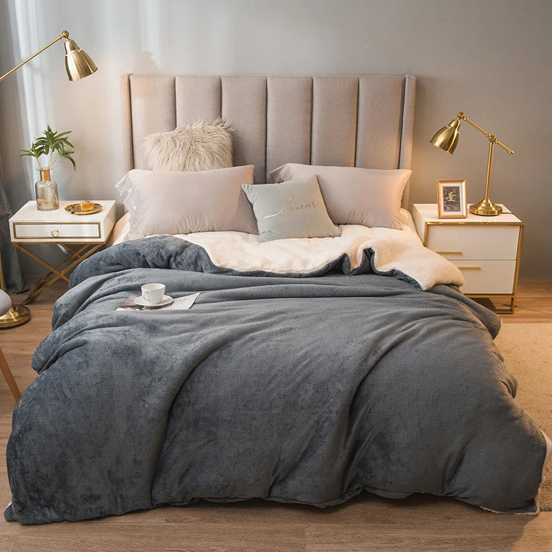 CozyNest Omkeerbare Woldeken – Flanel & Kasjmier Warmtedeken voor de Winter
