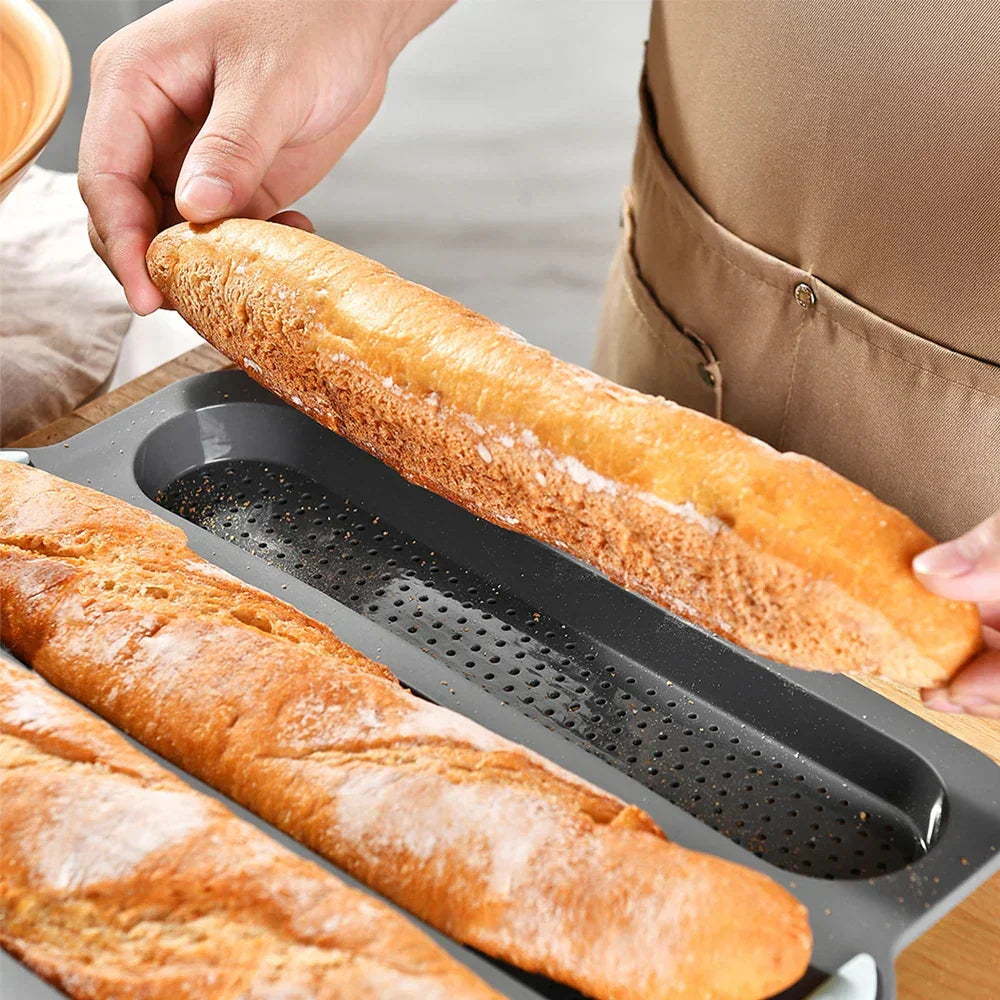 Siliconen Baguette Bakvorm met Antiaanbaklaag – Flexibele Broodbakvorm