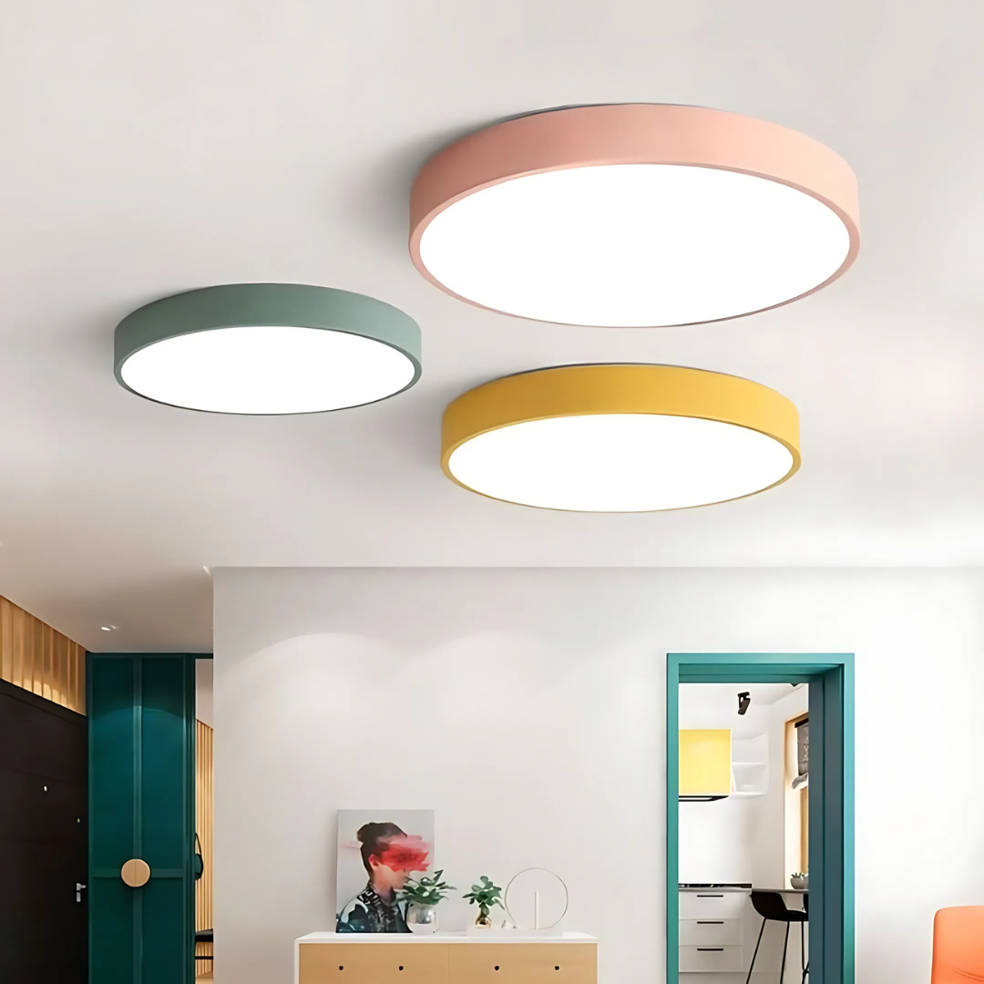 Delos - Scandinavische Houten LED Plafondlamp