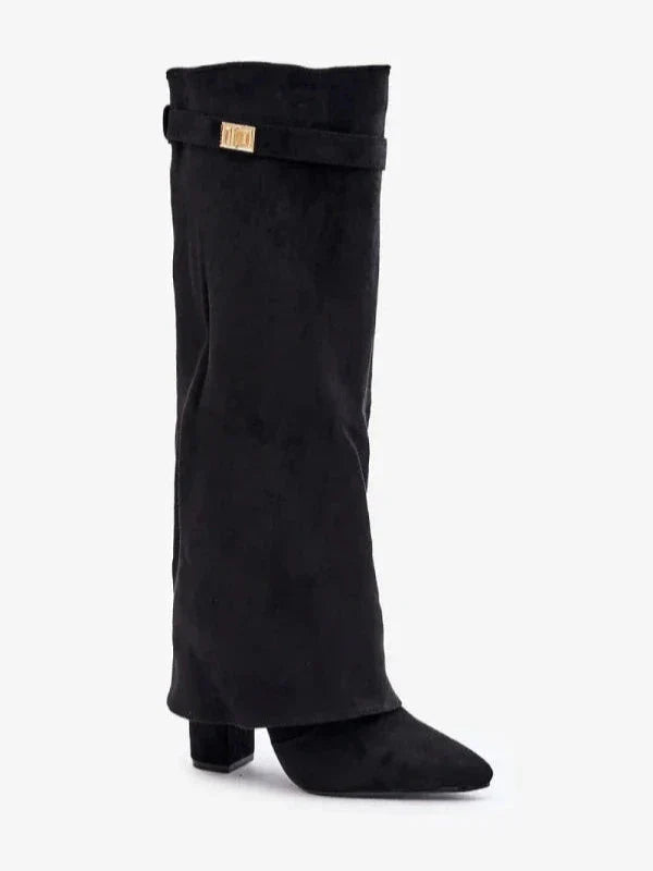 Dames Hakkenlaarzen Elegante PU-leer Blokhak