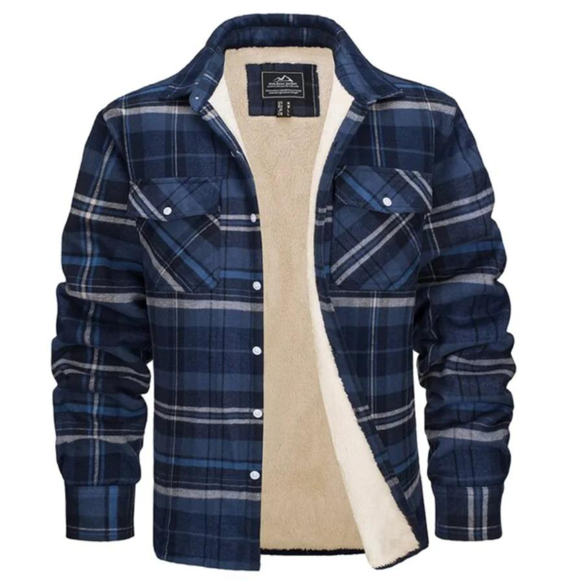Heren fleece gilet met ruitpatroon | Warm