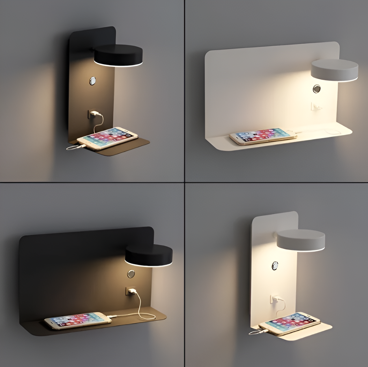DazzleShelf Minimalistisch Oplaadbaar USB-nachtlampje