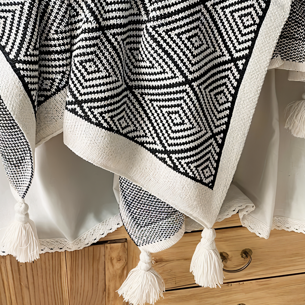 GeoComfort Fleece-Dekens – Zacht, licht polyester met moderne print