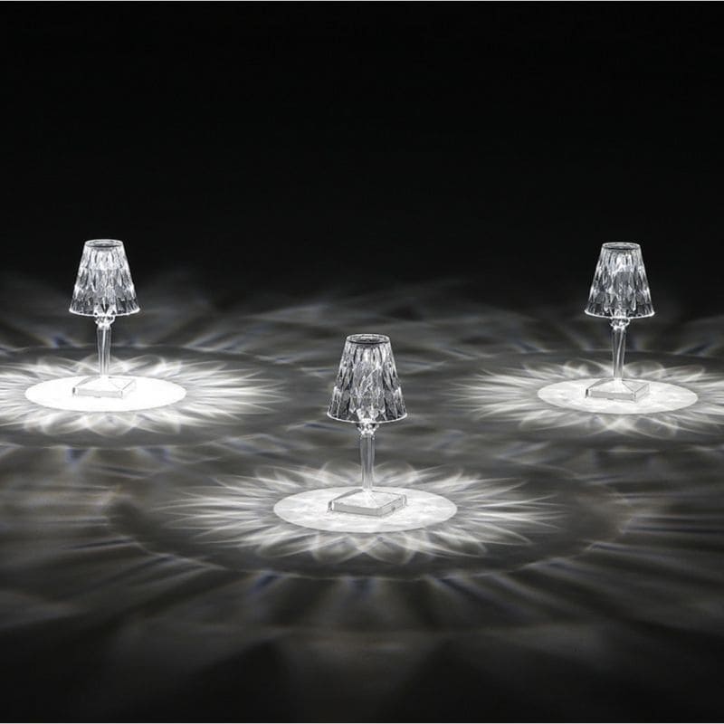 GlimmerLux - Tafel lamp van kristal met 3-niveaus touch dimmer