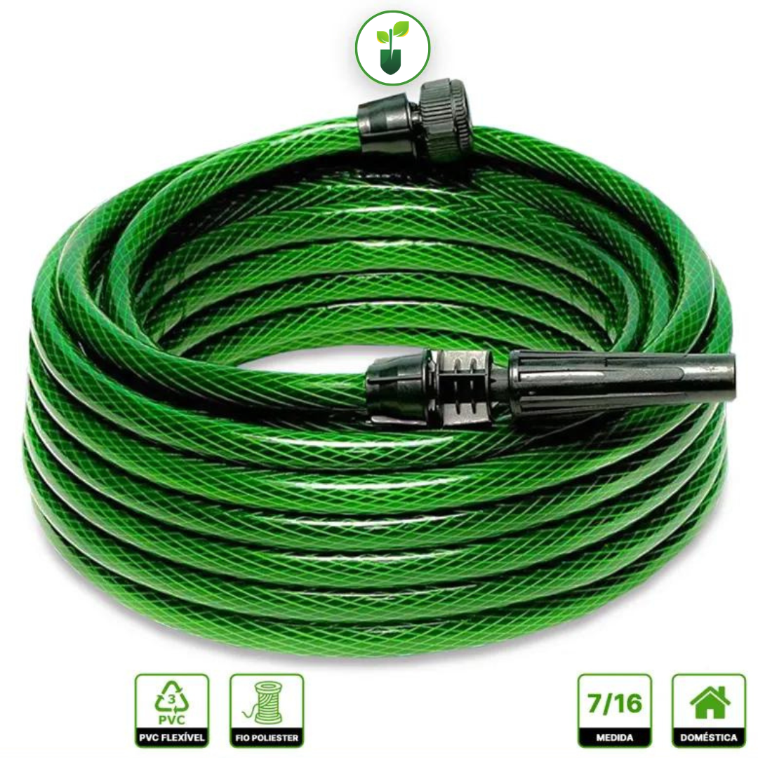 AquaLux 360º Sprinkler Systeem | Automatische irrigatieoplossing met een versterkte 15M slang voor optimale tuinverzorging