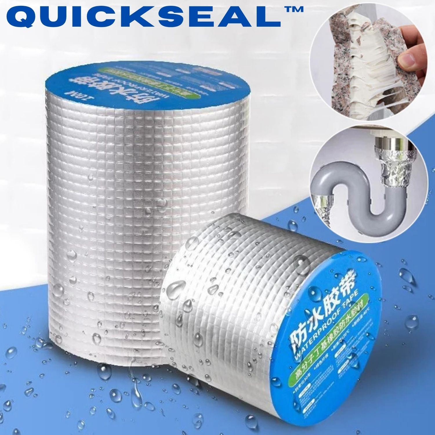 Dichtband | Waterdicht Reparatietape tegen Lekken | Sterke Hechting op Oppervlakken | QuickSeal
