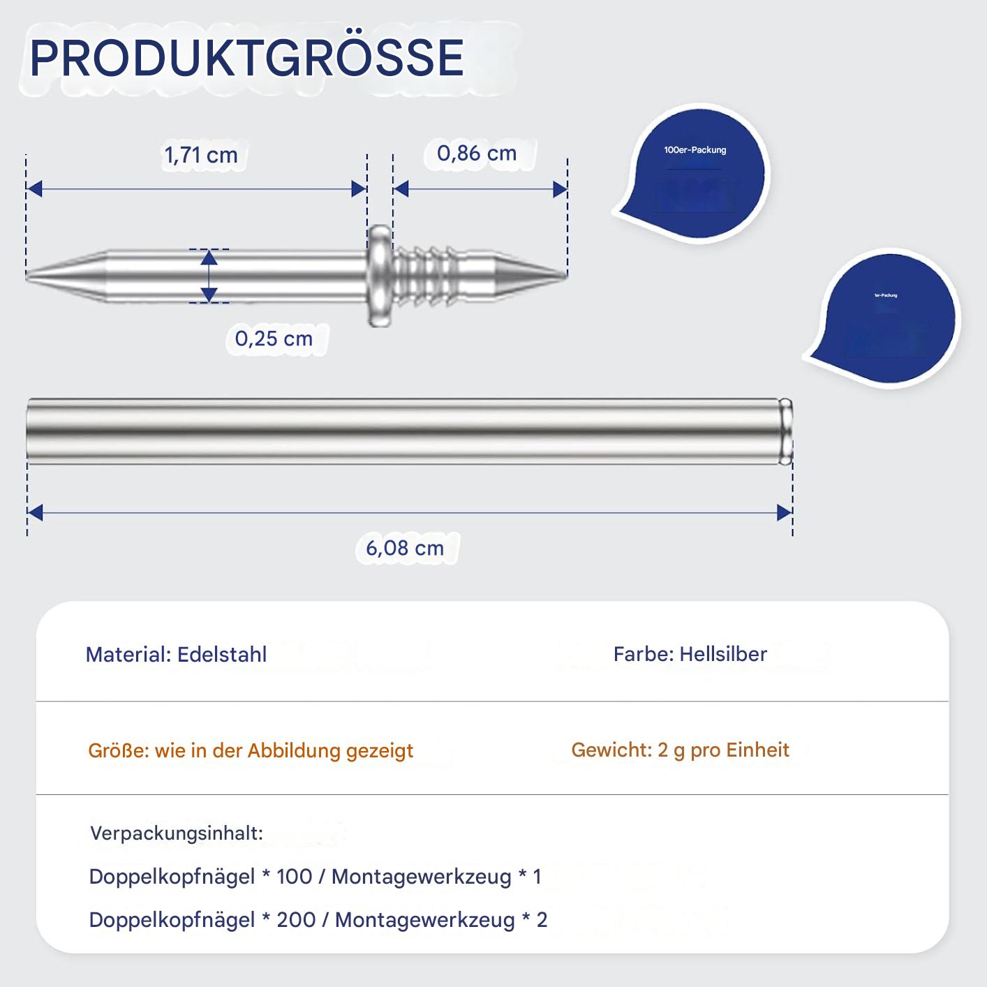 Doppelkopf Sockelzapfen Eenvoudige Montage met Nauwkeurige Draadbevestiging