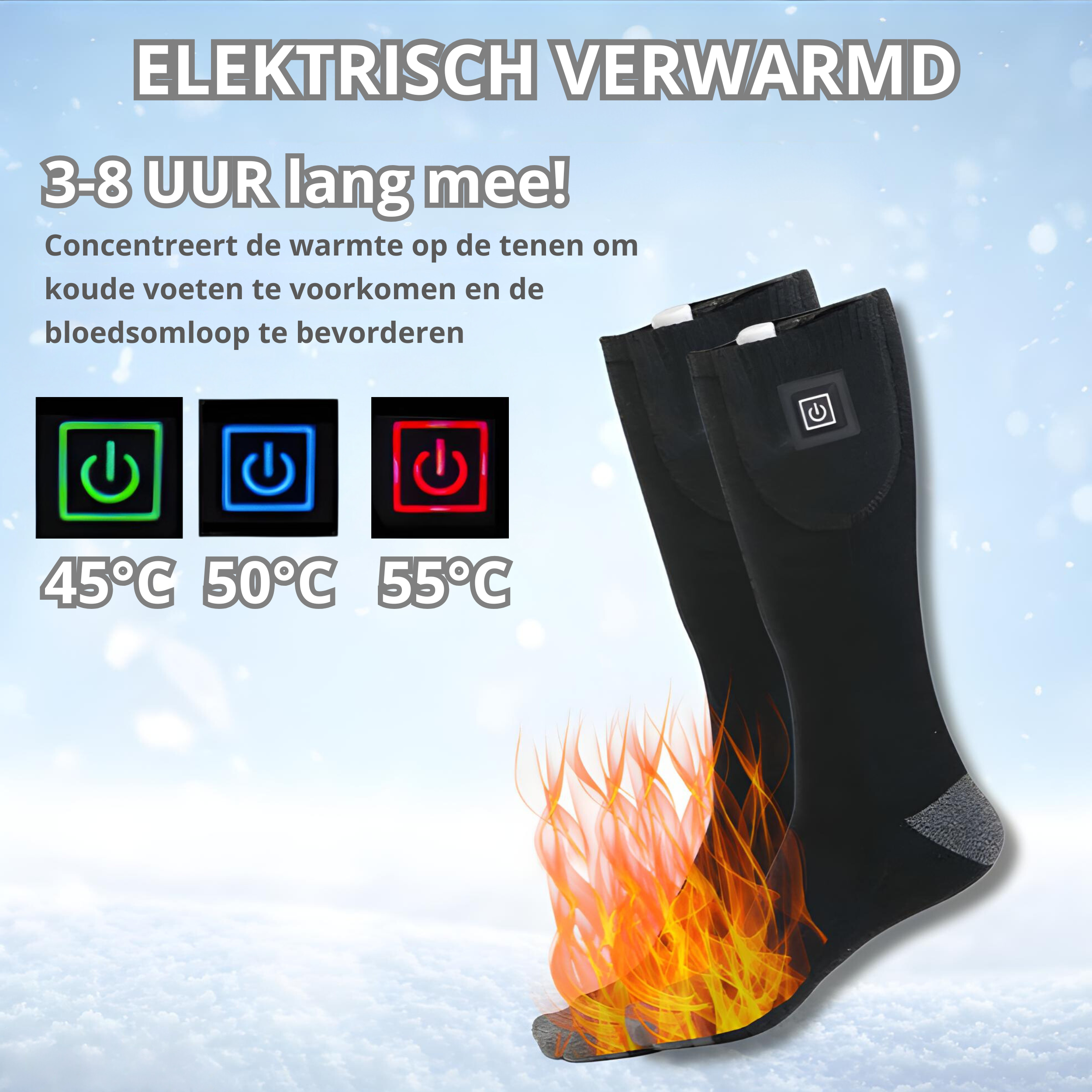Elektrisch Verwarmde Sokken | 3 Standen | 2026 Verbeterd Design