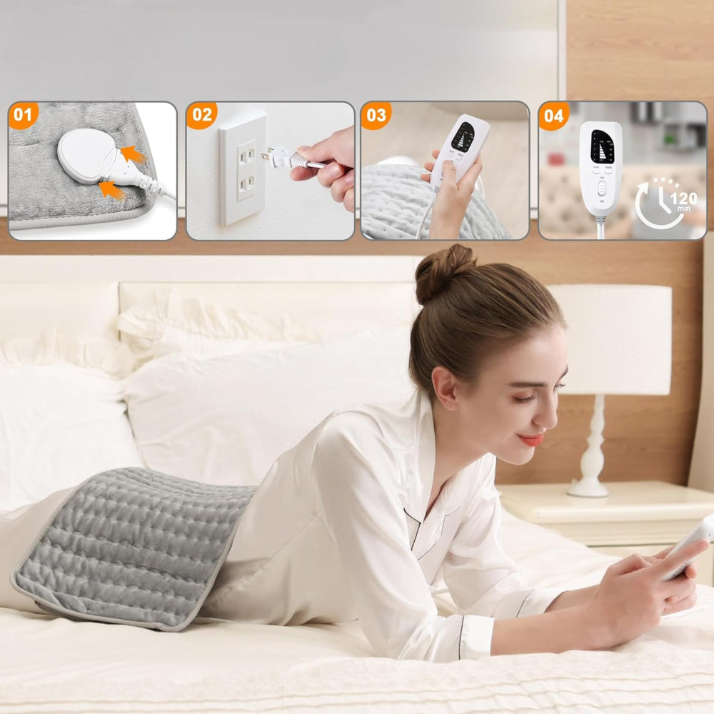 Elektrisch Warmtekussen voor Nek en Rug – Verstelbare Verwarming voor Extra Comfort