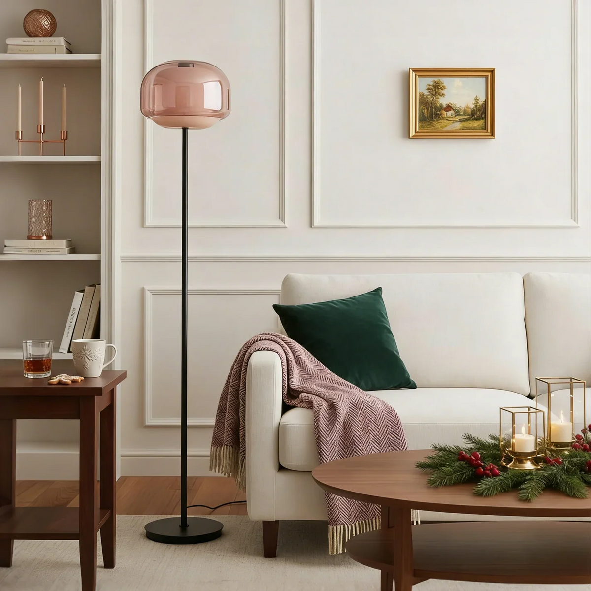Moderne Glazen Vloerlamp – Elegante Designlamp met Sfeerverlichting