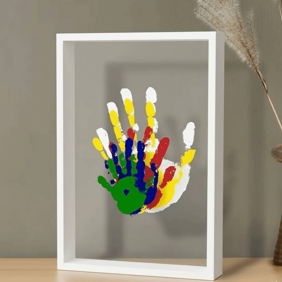 Kleine Sporen – Baby Herinneringslijst Van Hout Met Klei Voor Hand- & Voetafdrukken