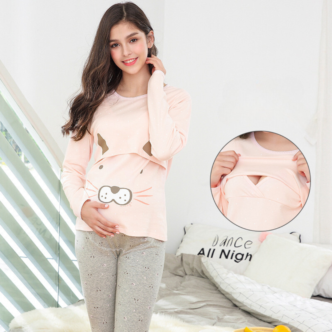 Zwangerschaps Pyjama Comfortabel voor Vrouwen