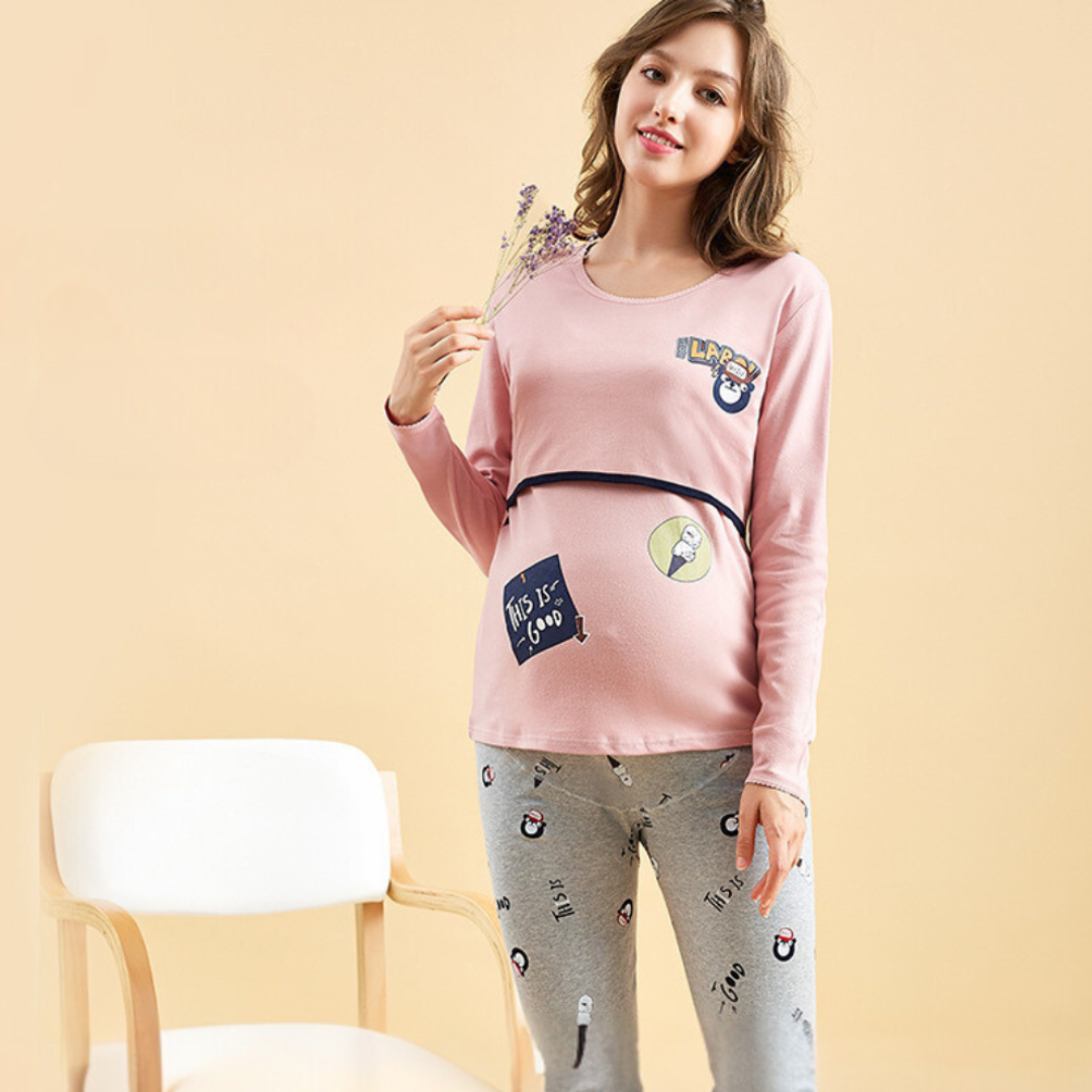 Zwangerschaps Pyjama Comfortabel voor Vrouwen