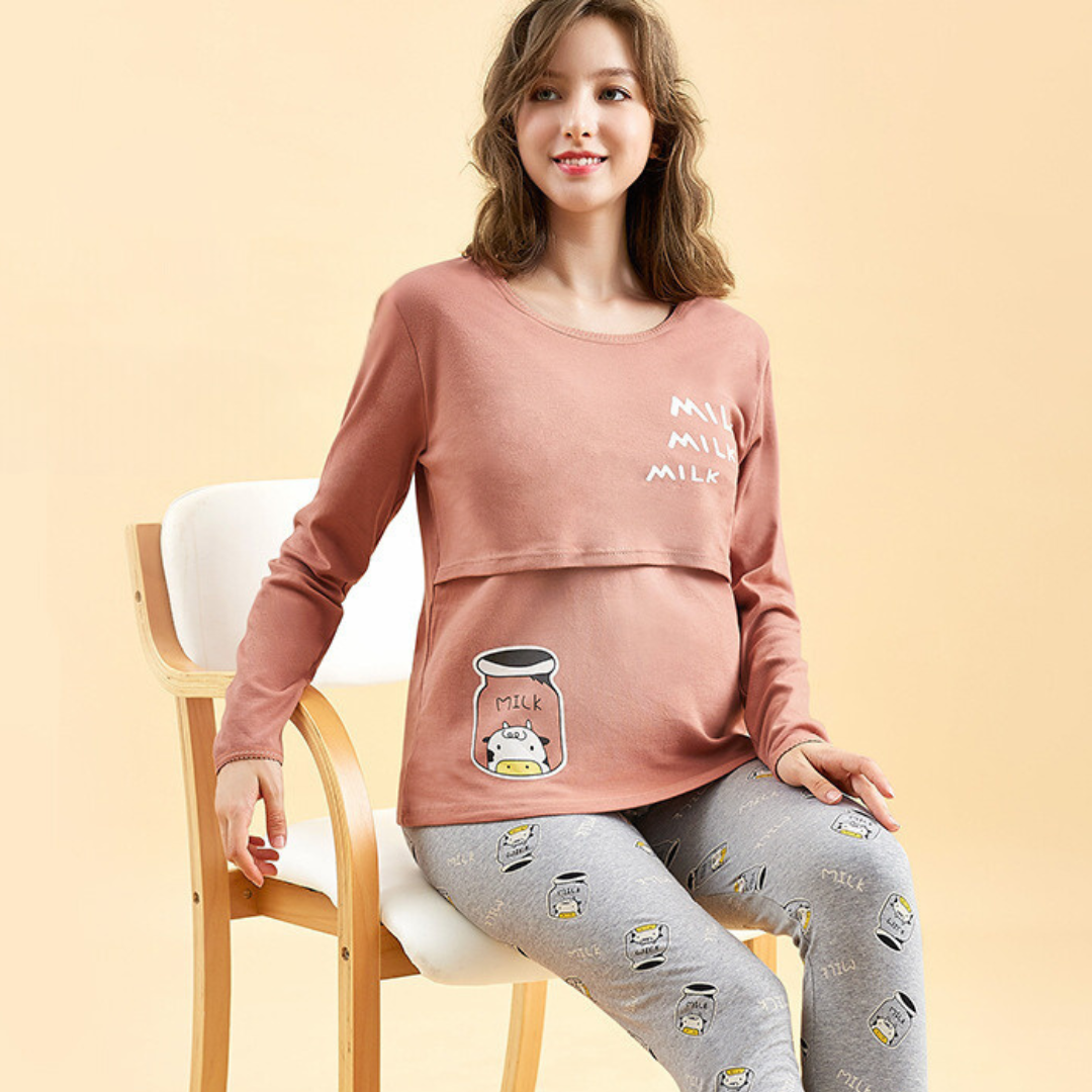 Zwangerschaps Pyjama Comfortabel voor Vrouwen