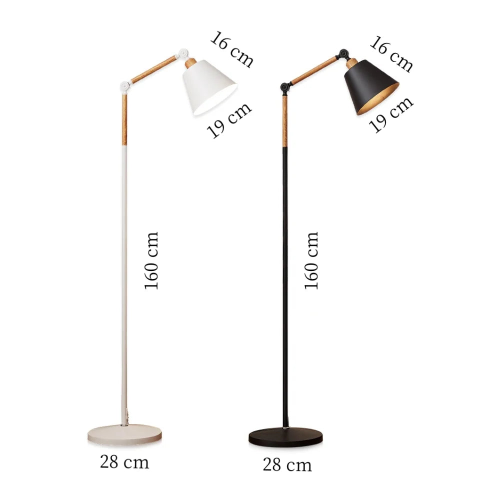 Nordic Vloerlamp – Minimalistisch Design met Verstelbare Lampenkop