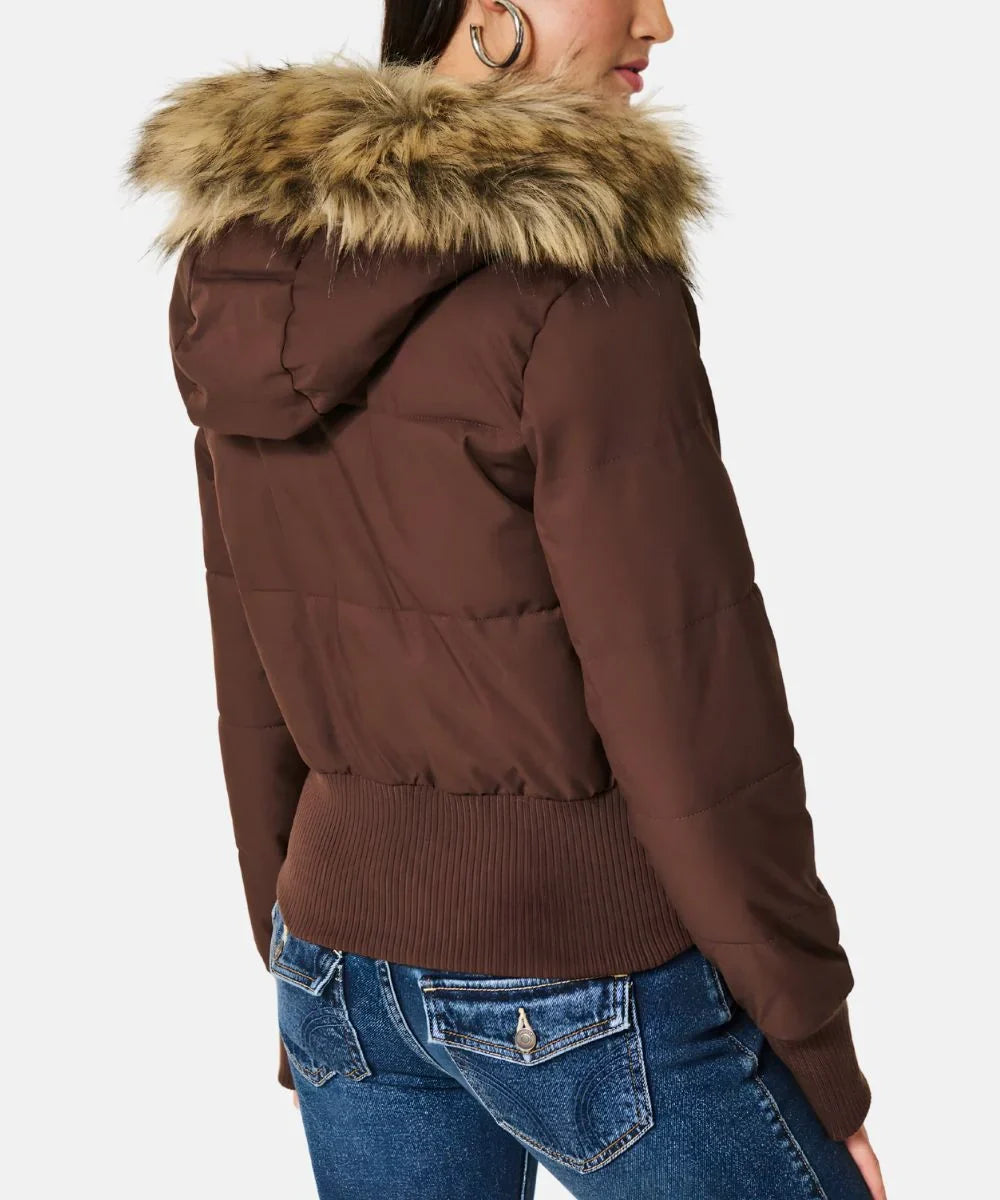 Dames Gewatteerde Winterjas met Warme & Afneembare Kapuchon | Heidi-Mode