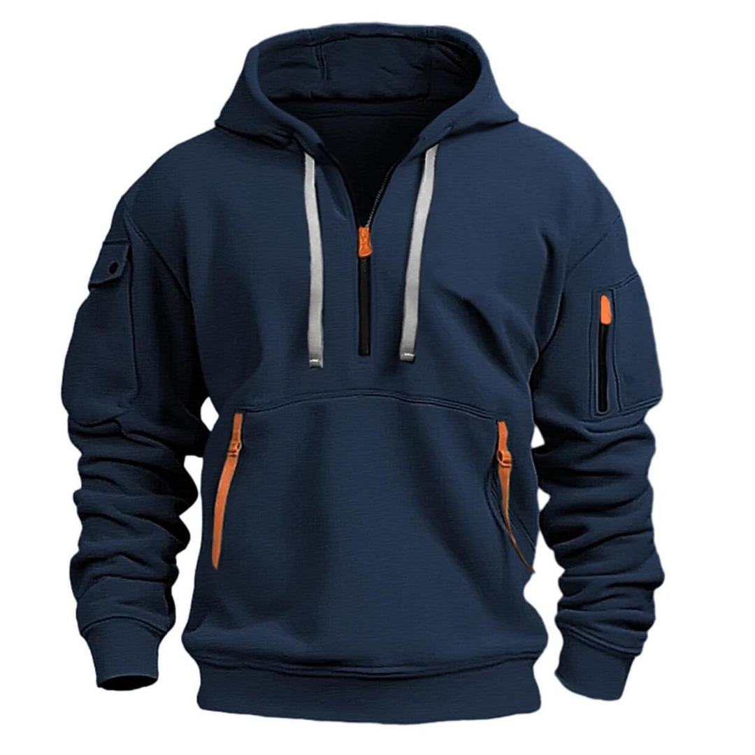 Hugo | Heren Vrijetijds Hoodie met Ritszakken