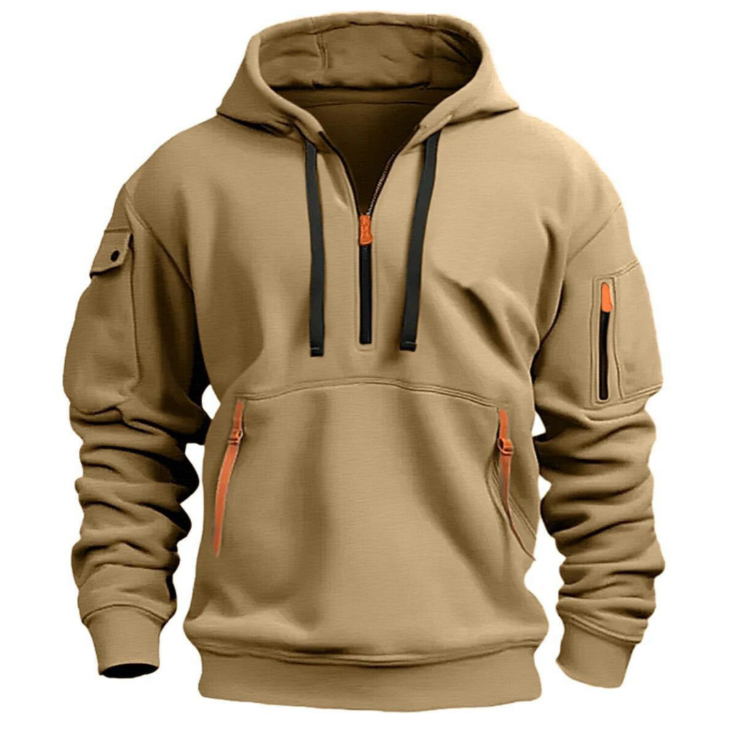 Hugo | Heren Vrijetijds Hoodie met Ritszakken