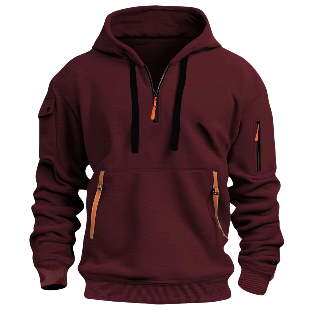 Hugo | Heren Vrijetijds Hoodie met Ritszakken