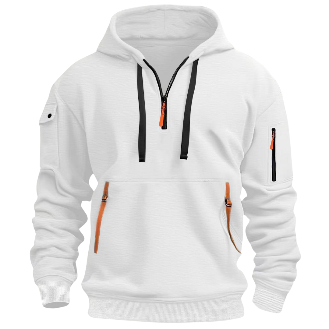 Hugo | Heren Vrijetijds Hoodie met Ritszakken