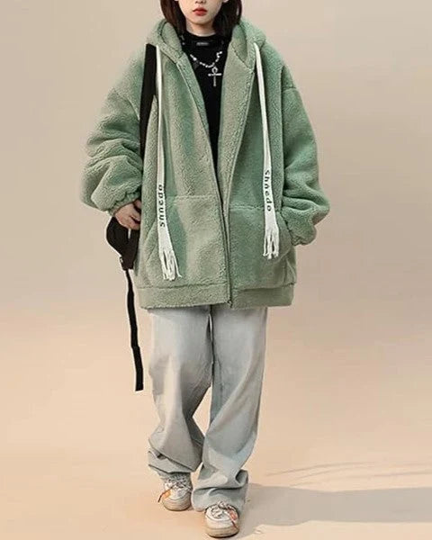 Oversized Dames Fleecevest met Capuchon – Zachte Pluche Hoodie