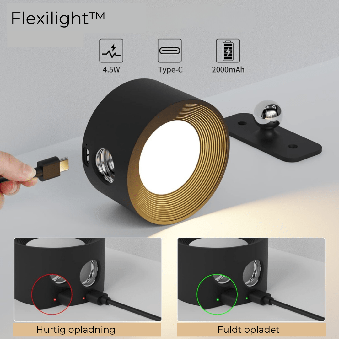 Flexilight | Draadloze Wandlamp met Touch en 360° Rotatie