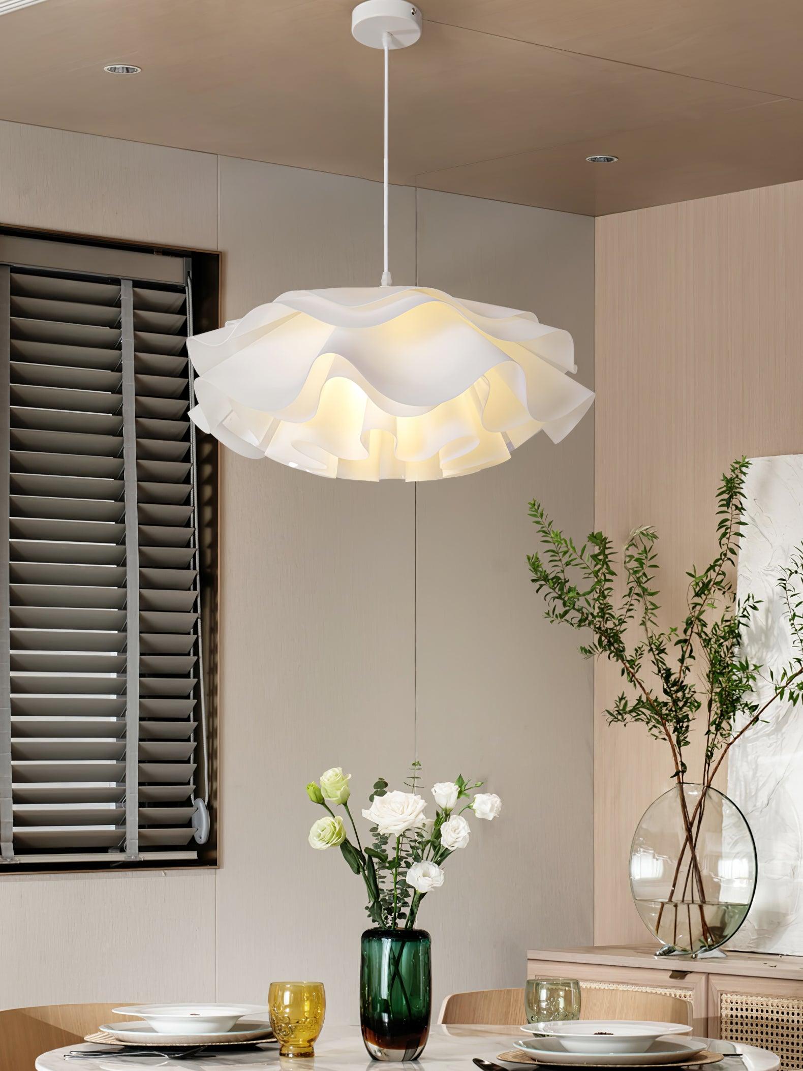 Bloemvormige Witte Hanglamp