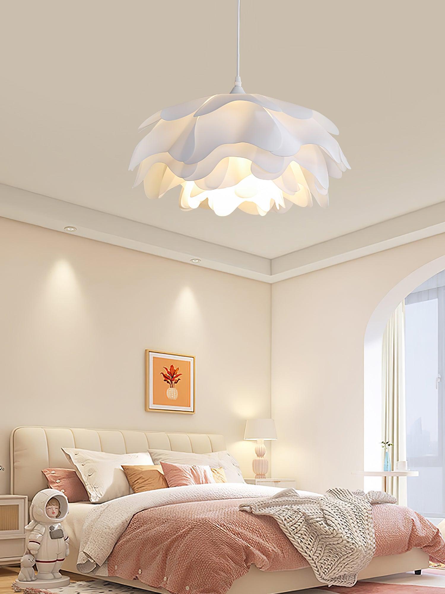 Bloemvormige Witte Hanglamp
