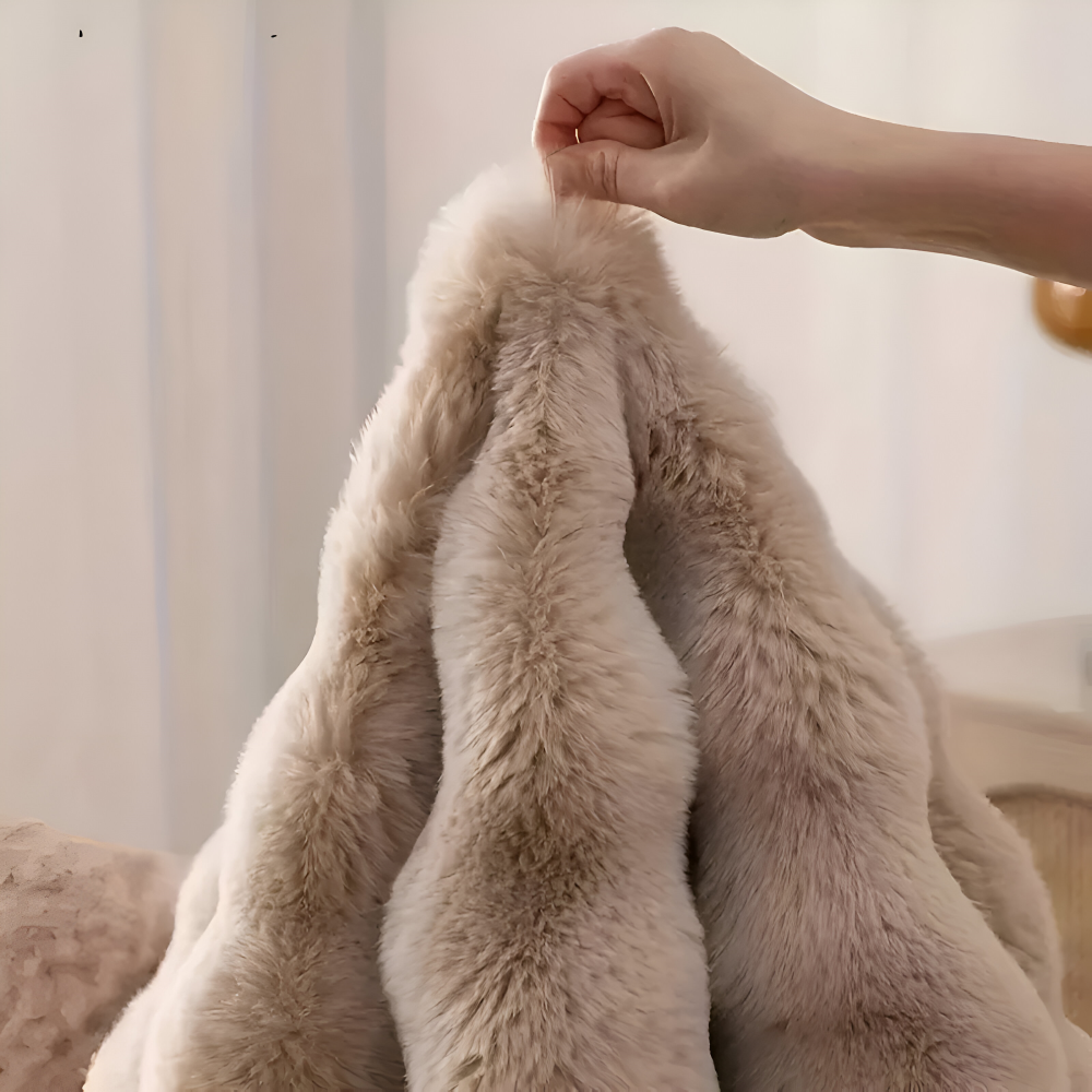 Ronde Zachte Antislip Deurmat – Gezellige Fleece Woondecoratie