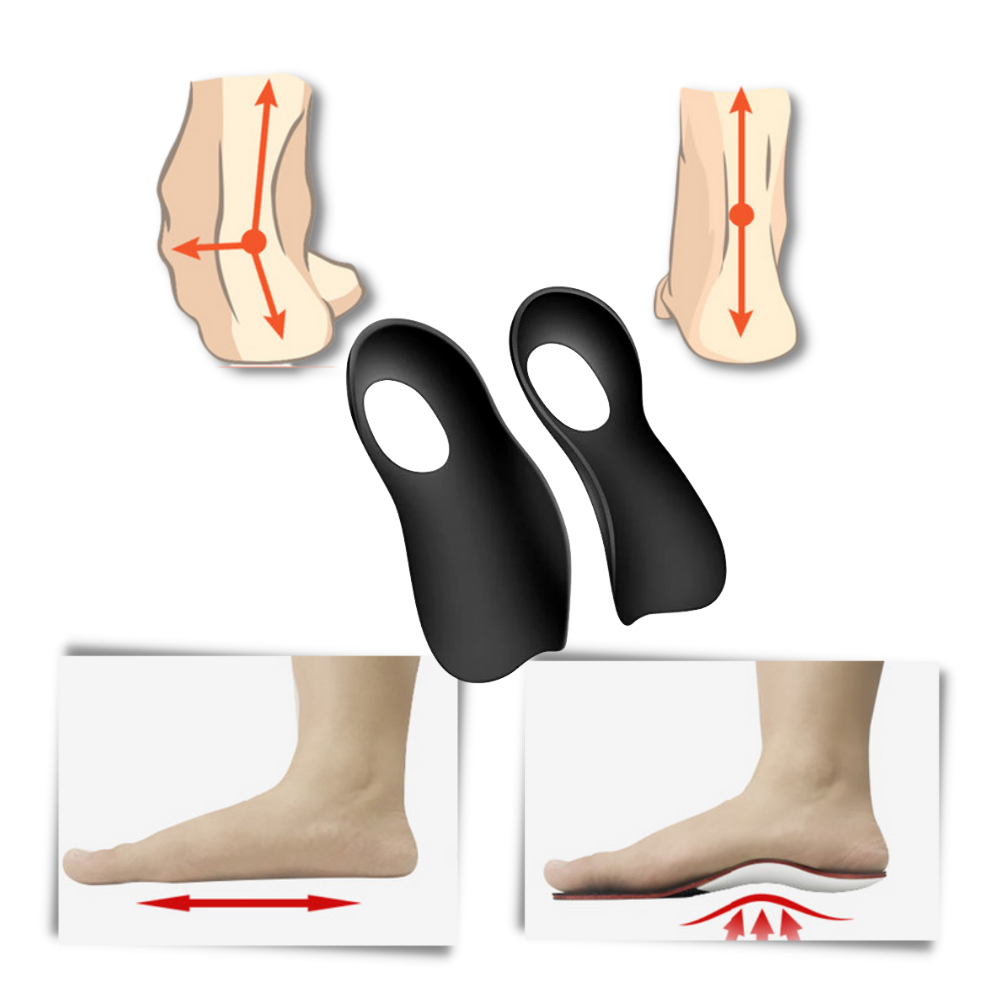 Orthopedische inlegzolen voor platte voeten