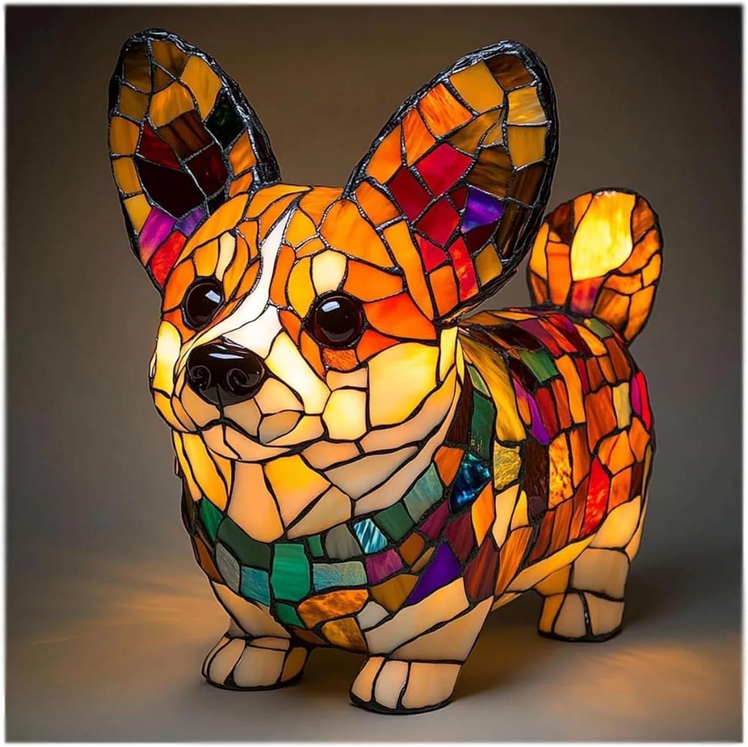 Schitterend Standbeeld – Artistieke LED-Nachtlamp Met Hondenras-Motiv