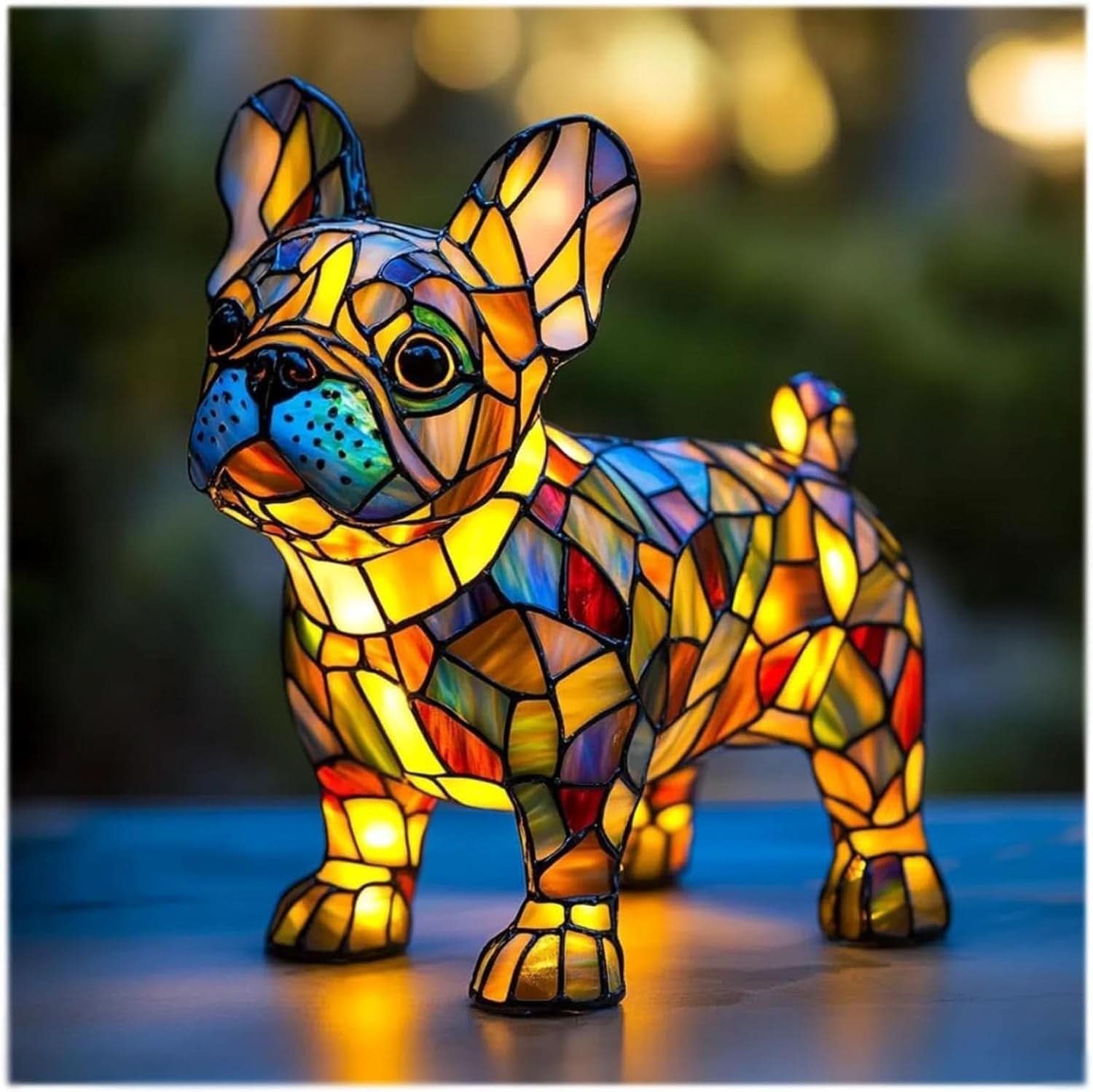 Schitterend Standbeeld – Artistieke LED-Nachtlamp Met Hondenras-Motiv