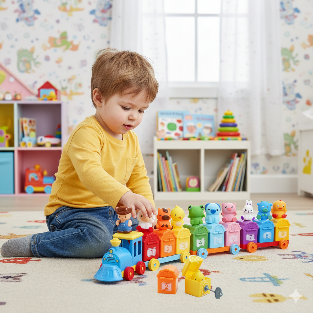 Montessori Farm Learning Cart Kinderspeelgoed
