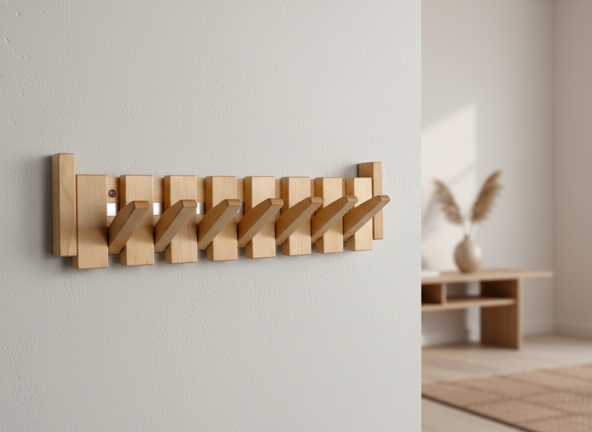 Piano Kleshenger HarmonyCoat – Creatieve Kapstok van Hout voor Hal en Entree