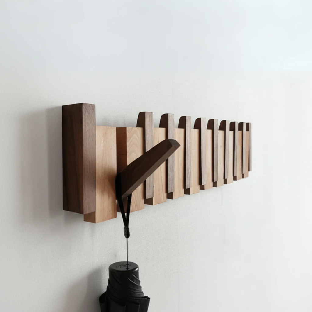 Piano Kleshenger HarmonyCoat – Creatieve Kapstok van Hout voor Hal en Entree