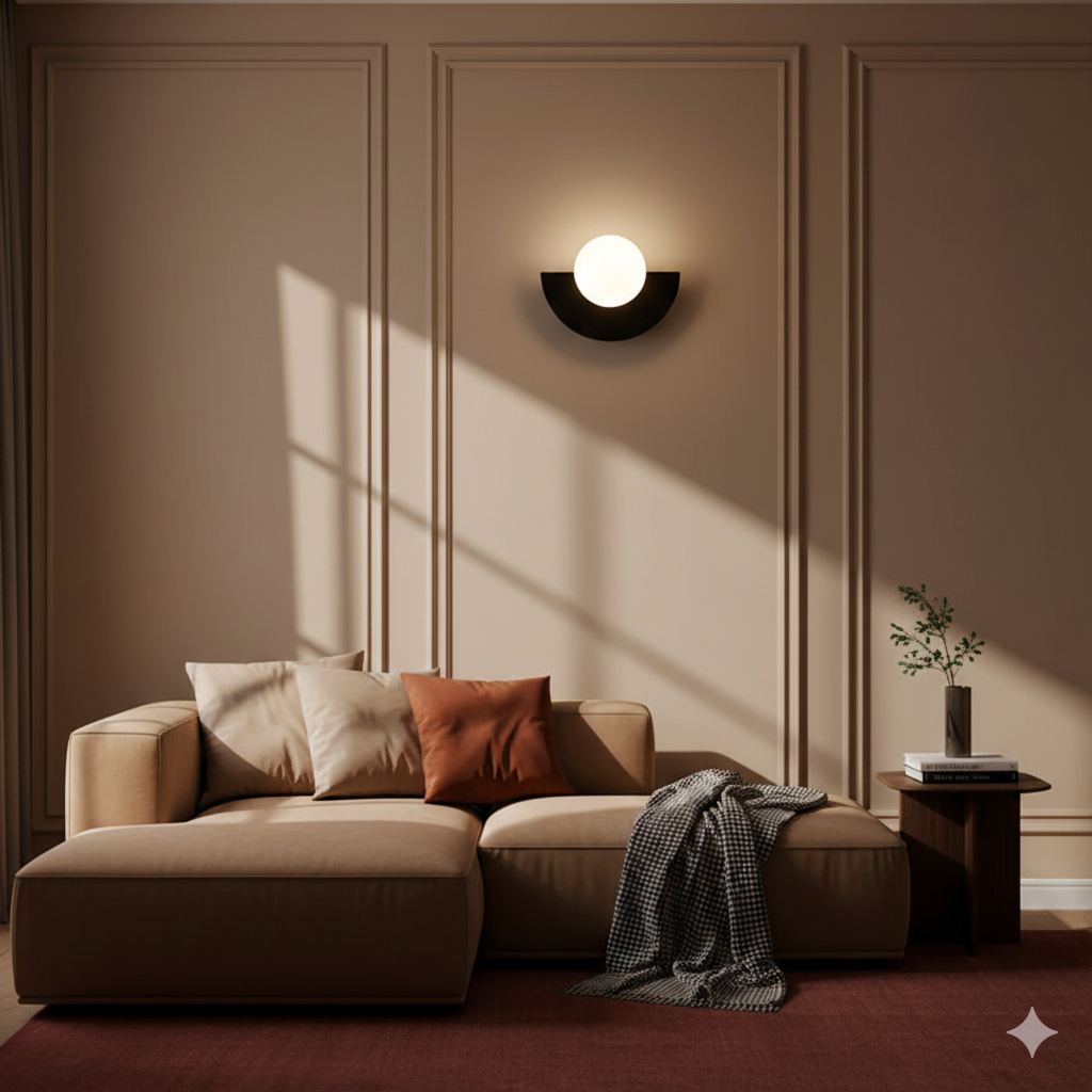 Moderner minimalistische glazen globe wandlamp LED 1-licht