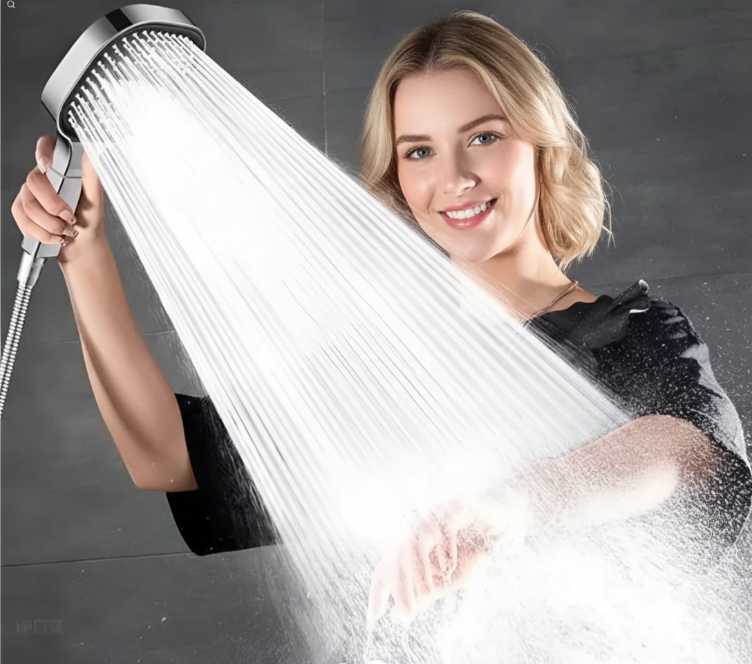Hogedrukdouchekop met Turbo Boost-technologie en filtratie