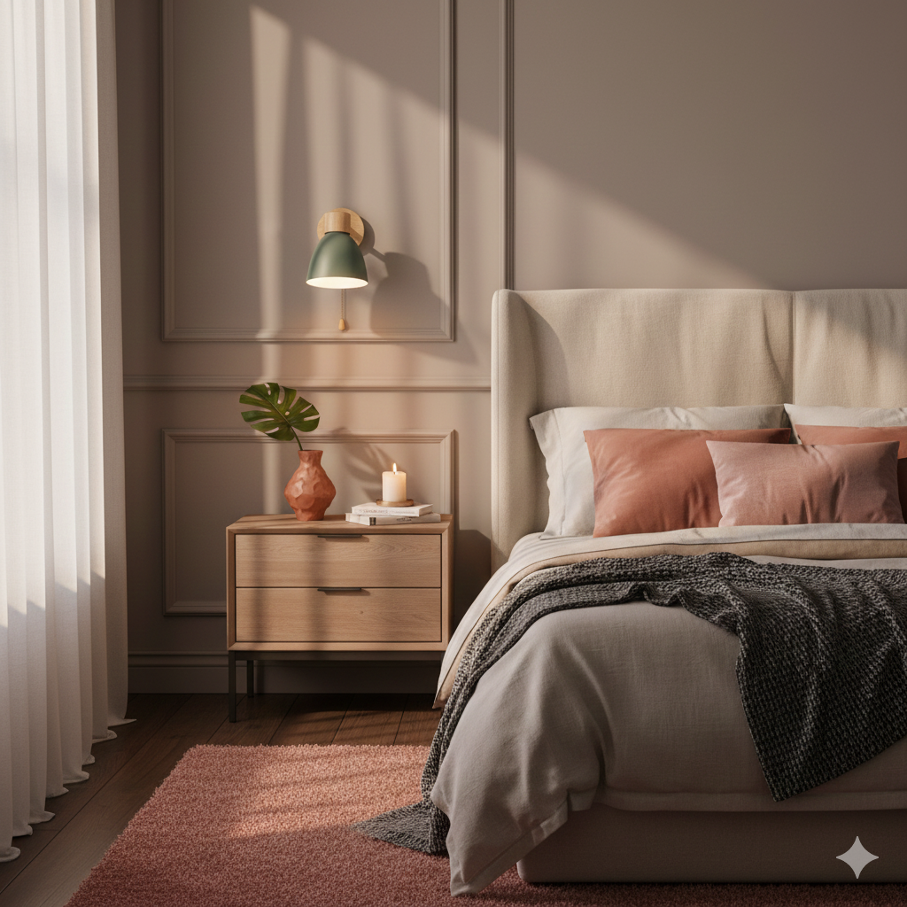 Modern Minimalistische Houten Conus LED Wandlamp | 1-Lamp