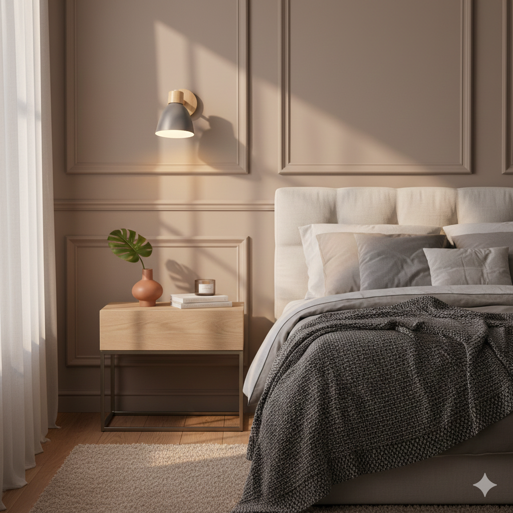 Modern Minimalistische Houten Conus LED Wandlamp | 1-Lamp