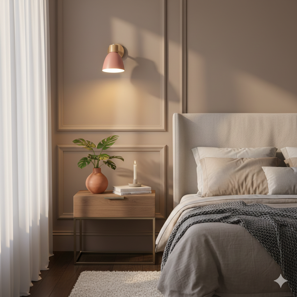 Modern Minimalistische Houten Conus LED Wandlamp | 1-Lamp
