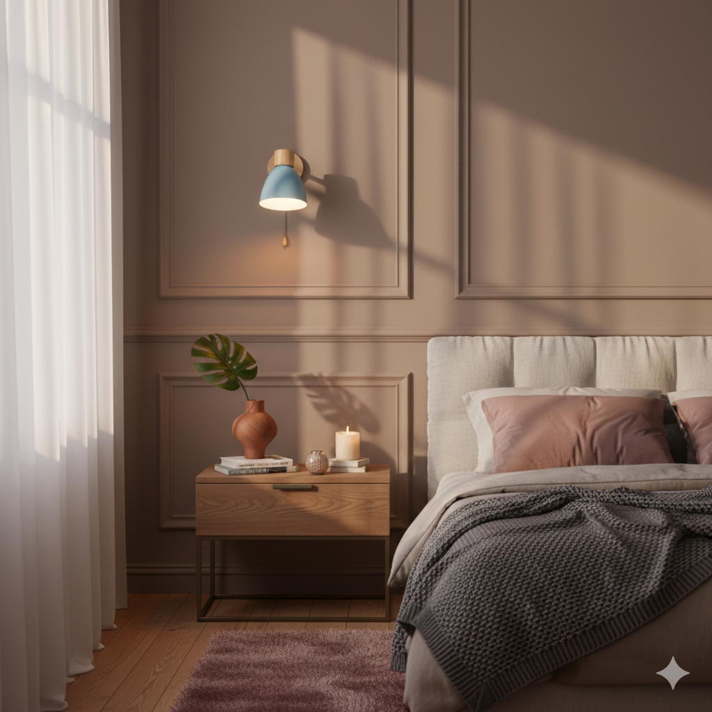 Modern Minimalistische Houten Conus LED Wandlamp | 1-Lamp