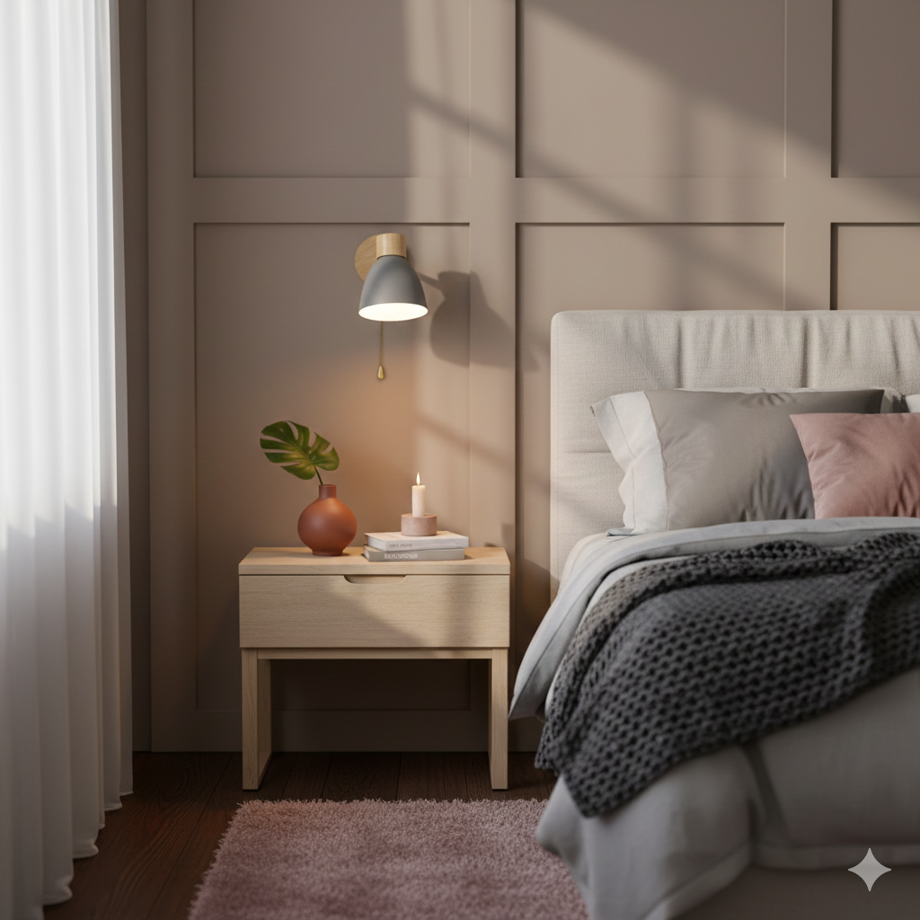 Modern Minimalistische Houten Conus LED Wandlamp | 1-Lamp