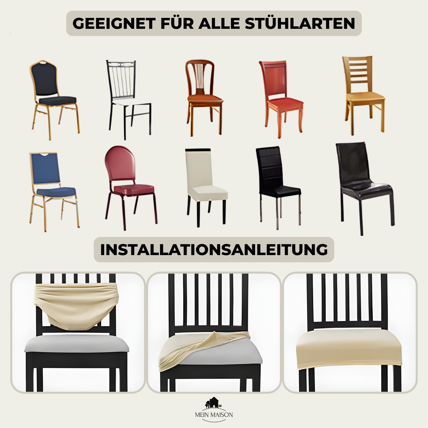 2+2 GRATIS | SilqueShield – Stijlvolle stoelhoes voor uw meubels!