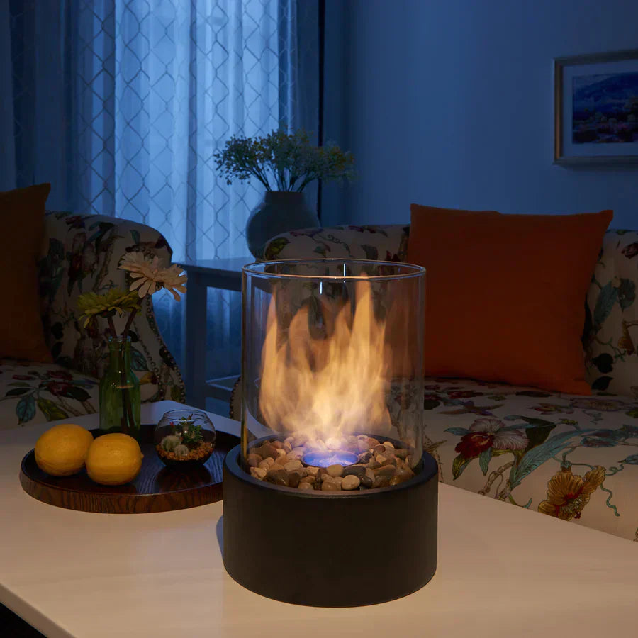 GlowEdge | Rookvrije bio-ethanolhaard van glas voor tafel & binnengebruik