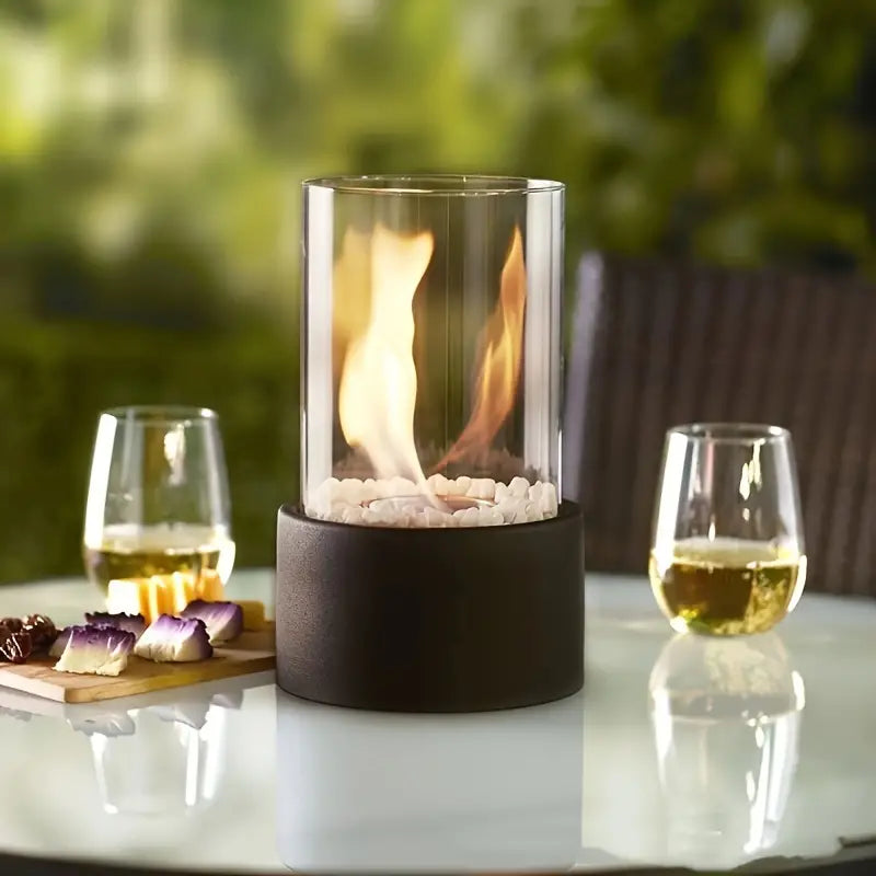 GlowEdge | Rookvrije bio-ethanolhaard van glas voor tafel & binnengebruik